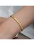925 Ayar Gümüş Gold Pullu Zincir Kadın Bileklik T8278 (593593) 4
