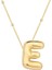 925 Ayar Gümüş Gold Balon E Harfi Kadın Kolye T7855 (593593) 1