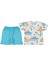 Arabalı Kısakol Tshırt Şort Takım Turkuaz 1
