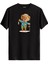 Balıkçı Ayıcık Baskılı Tişört - %100 Pamuk Ayıcık Tasarım T-Shirt 1