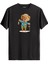 Balıkçı Ayıcık Baskılı Tişört - %100 Pamuk Ayıcık Tasarım T-Shirt 1