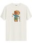 Balıkçı Ayıcık Baskılı Tişört - %100 Pamuk Ayıcık Tasarım T-Shirt 1