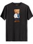 Ofis Tarzı Ayıcık Baskılı Tişört - %100 Pamuk Premium Kumaş Şık Giyimli Ayıcık Tasarım T-Shirt 1