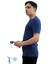 Erkek Slim Fit V Yaka Tişört - Dar Kesim Basic Günlük T-Shirt Indigo 1