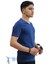 Erkek Slim Fit V Yaka Tişört - Dar Kesim Basic Günlük T-Shirt Indigo 4