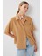 Kısa Kollu Cepli Ayrobin Gömlek LMX0117 Camel 1