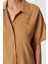 Kısa Kollu Cepli Ayrobin Gömlek LMX0117 Camel 3