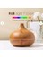 Atomizer Ultrasonik Ahşap Desenli Hava Nemlendirici Kumandalı Aroma Difüzörü 550 ml 7 Renk LED 1