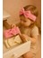 Kız Bebek & Çocuk Fiyonklu Bandana 2'li Set (Krem/pembe) 2