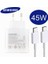 Samsung A ve Galaxy Uyumlu 45W Şarj Aleti Beyaz Set 5
