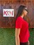 Basic Baskısız Düz Model / Kadın Kırmızı Renk T-Shirt 3