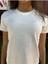 Basic Baskısız Düz Model / Kadın Ekru Renk T-Shirt 1