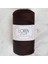 Loren Polyester Soft Macrame Koyu Kahverengi El Örgü Ipi - LM034 - 34440 1