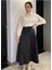 A Line Kadın Siyah Yüksek Bel Süet Mevlana Etek 0021 1