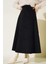 Kadın Siyah Yüksek Bel Süet Mevlana Etek 1