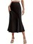 Siyah Bel Lastikli A Line Saten Etek 2