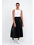 Kadın Siyah Beli Lastikli Piliseli Etek 2