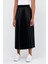 Kadın Siyah Beli Lastikli Piliseli Etek 4