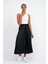 Kadın Siyah Beli Lastikli Piliseli Etek 5