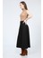 Kadın Siyah Yüksek Bel Süet Düz Mevlana Etek 3