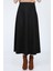 Kadın Siyah Yüksek Bel Süet Düz Mevlana Etek 4