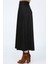 Kadın Siyah Yüksek Bel Süet Düz Mevlana Etek 5