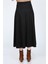 Kadın Siyah Yüksek Bel Süet Düz Mevlana Etek 7
