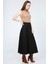 Kadın Siyah Yüksek Bel Düz Mevlana Etek 1