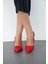Stilletto 7 cm Tatlı Kırmızı Vegan Deri Ortapedik Cilt Model Kadın Ayakkabısı 1