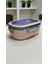 2 Katlı Taşınabilir Yemek Kabı Lunch Box Diyet Beslenme Kutusu Saklama Kabı - Krem Rengi 1