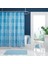 Banyo Perdesi 1X120X200 Tek Kanat Duş Perdesi Halka Hediyeli Duşakabin Perdesi 5033 Mavi 1