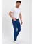 Erkek Fermuarlı Düz Slim Fit Jeans 4