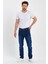 Erkek Fermuarlı Taşlı Klasik Jeans 4