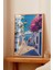 Ahşap Çerçeveli Tablo, Yunan Adası Sokak Manzarası, Balkon Dekoru Poster No: 111245 2
