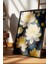 Siyah Çerçeveli Tablo, Lotus Çiçekleri Illüstrasyonu, Banyo Dekoru Poster No: 111766 4