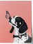 Çerçevesiz Poster, Siyah Beyaz Köpek ve Kelebek, Çocuk Odası Dekoru Poster No: 112221 1