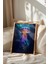 Ahşap Çerçeveli Tablo, Mor Mavi Neon Denizanası, Salon Dekoru Poster No: 112305 5