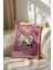 Ahşap Çerçeveli Tablo, Pembe Çiçek Illüstrasyonu, Salon Dekoru Poster No: 111729 5