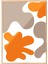 Ahşap Çerçeveli Tablo, Turuncu ve Bej Soyut Desen, Çalışma Odası Dekoru Poster No: 112337 1