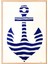 Ahşap Çerçeveli Tablo, Çapa Illüstrasyonu, Banyo Dekoru Poster No: 111402 1