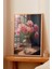 Ahşap Çerçeveli Tablo, Vazoda Pembe Çiçekler, Salon Dekoru Poster No: 111633 2