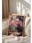 Ahşap Çerçeveli Tablo, Vazoda Pembe Çiçekler, Salon Dekoru Poster No: 111633 5