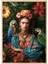 Ahşap Çerçeveli Tablo, Frida Kahlo Portre, Salon Dekoru Poster No: 112021 1