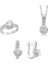 Zirkon Taşlı 925 Ayar Gümüş Kadın Set 1