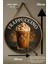 Frappuccino Temalı Yuvarlak Cafe Tabelası – Jüt Ipli Ahşap Duvar & Kapı Dekoru | Barista Tarzı Süs 4