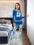 Iç Giyim Derya Kurşun Pamuk Kumaş Tayt'lı Pijama Takım 1