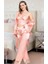 Iç Giyim Miss Laris Üçlü Lüx Saten Pijama Takımı Çeyizlik 2
