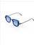 Steampunk Mavi Cam Mavi Çerçeve Ünisex Güneş Gözlüğü 4