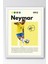 Neymar Çerçeveli Tablo - Dekoratif Çerçeveli Futbolcu Poster Tablo 1