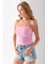 Kadın Kare Yaka Ince Askılı Basic Atlet Pembe - MS0000514 5